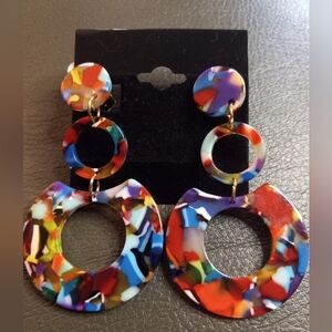 Colorful Statement Clip-On Earrings